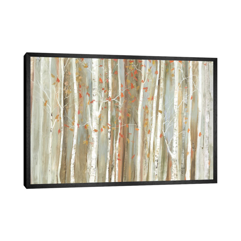 Birch Bark by Allison Pearce - Painting on Canvas, Black Framed Canvas, 66.04 cm H x 45.72 cm W