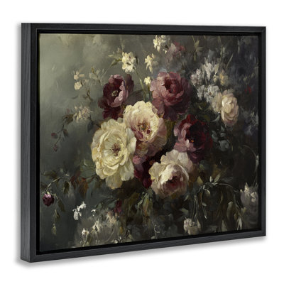  Floral Decadence Bouquet Floater Canvas Wall Art by Petal Prints Design