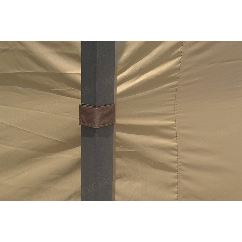 Beige Polyester Privacy Curtain Set for 10' x 12' Gazebo