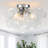 Ahona 3 - Light Dimmable Semi Flush Mount With 13 Clear Glass Bubble Ball-1657388362