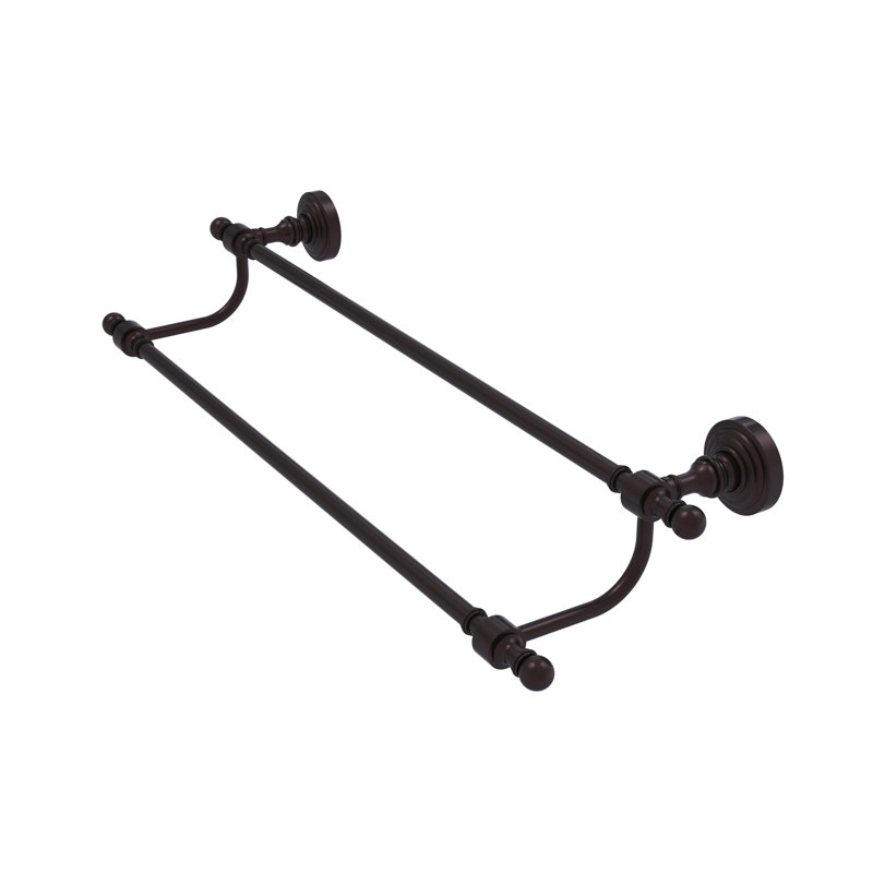 Porte-serviettes mural double Retro Wave, Bronze antique