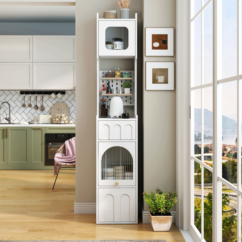 Armoire de rangement pour salle de bain de 70,87 po de hauteur avec 1 porte et 2 tiroirs, unité de rangement étroite, armoire de plancher