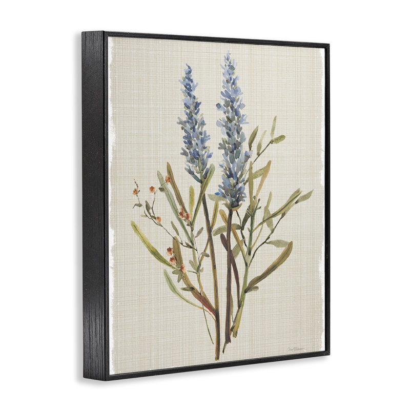 Giclée de lavande naturelle encadrée, giclée par Carol Robinson, H 14 po x l 11 po, Giclée encadrée noir minuit