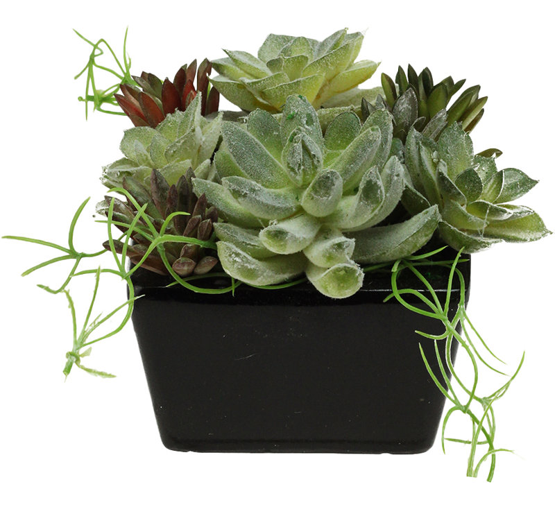Plante artificielle verte en pot 4,5 po