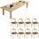 Modern simple rectangular solid wood table set