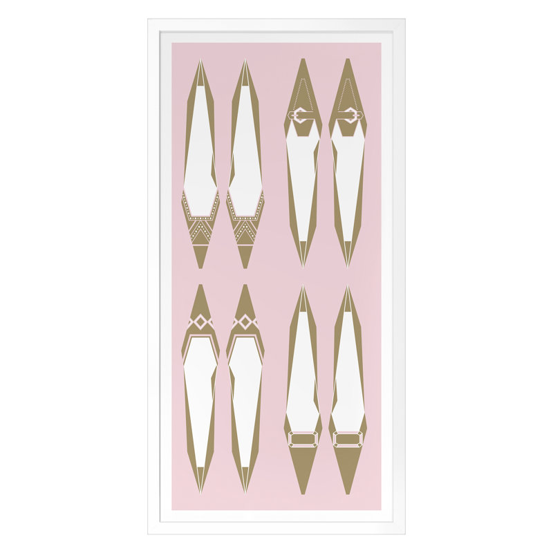 Shoe Collection Print by Blinco, Olivia, White Single Picture Framed