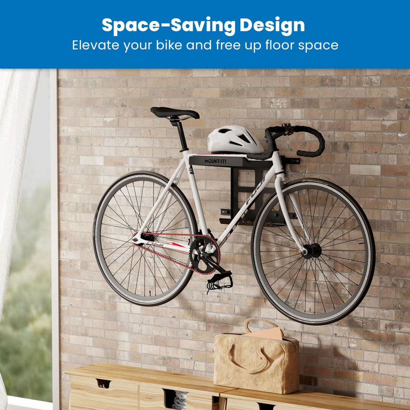 WFX Utility™ A704D8C0183B418BAF53D119E0F39EEC Wheelsup Series Bike Wall Mount With Shelf And Hooks