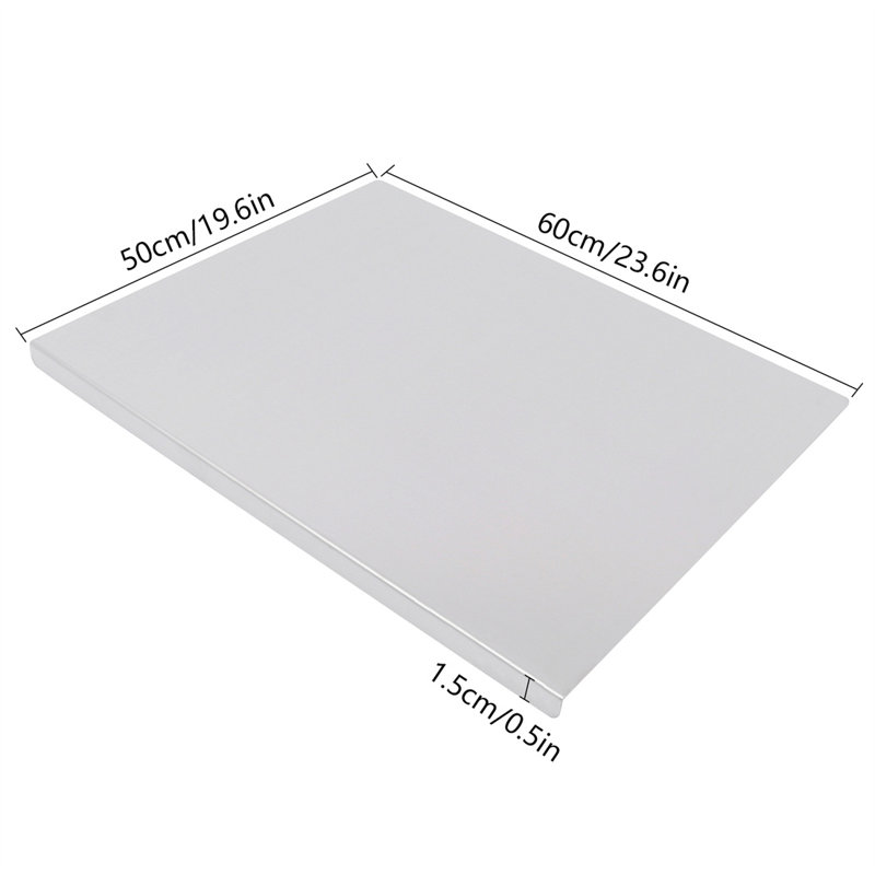 Planche à découper en acier inoxydable, L 19,6 po x L 23,6 po