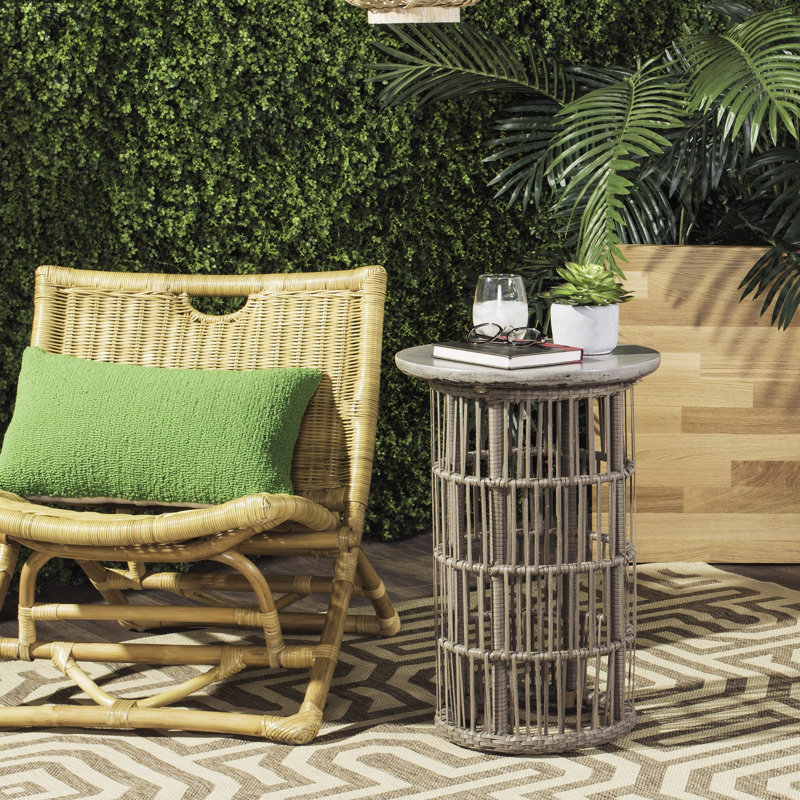 Ginseng 15.8'' Stone Outdoor Side Table