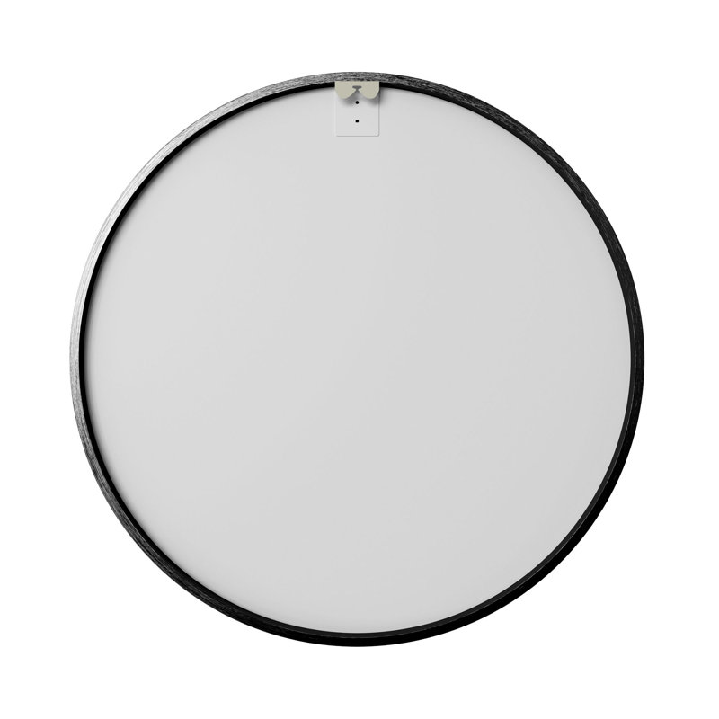 Miroirs muraux ronds en métal, Noir, 28 po x 28 po