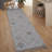 Naar Guros Area Rugs, White/Grey/Trellis Accent Power Loom Machine -Crafted Rug-838096484