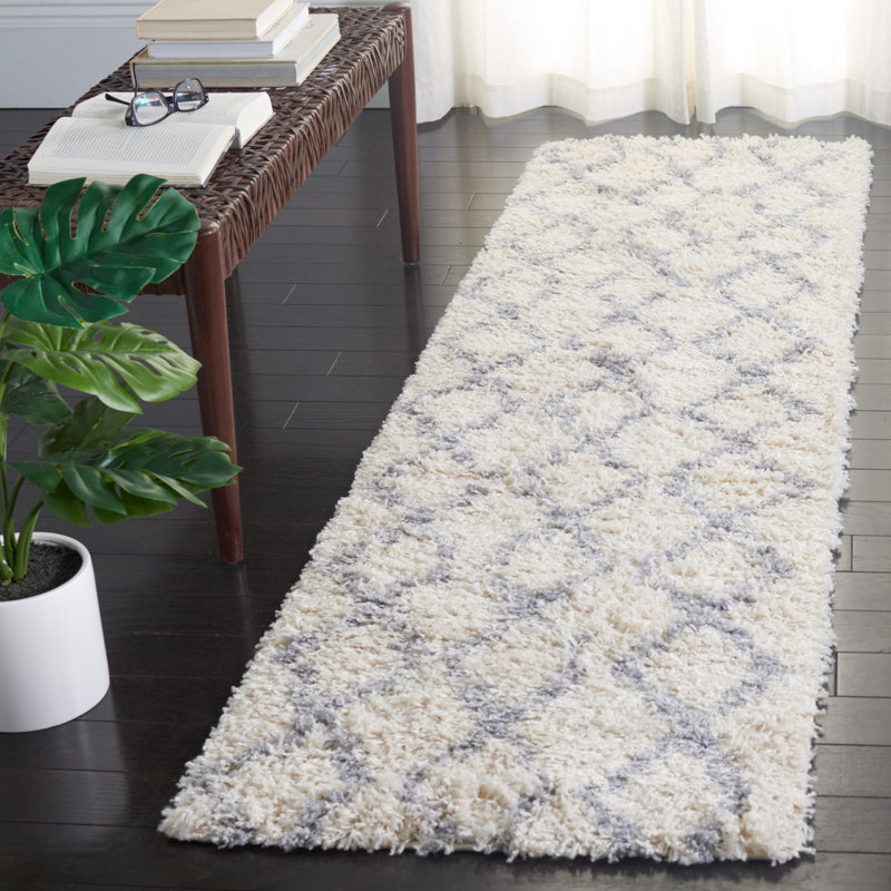 Millwright Shag 600 Performance Geometric Rug, Runner 2'2" x 8'