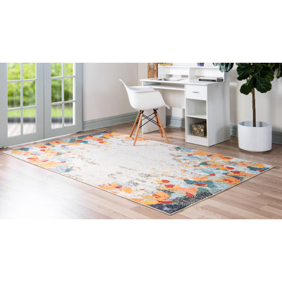 Rusland Washable Abstract Indoor Rug