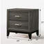 Weathered Grey 2-Drawer Nightstand