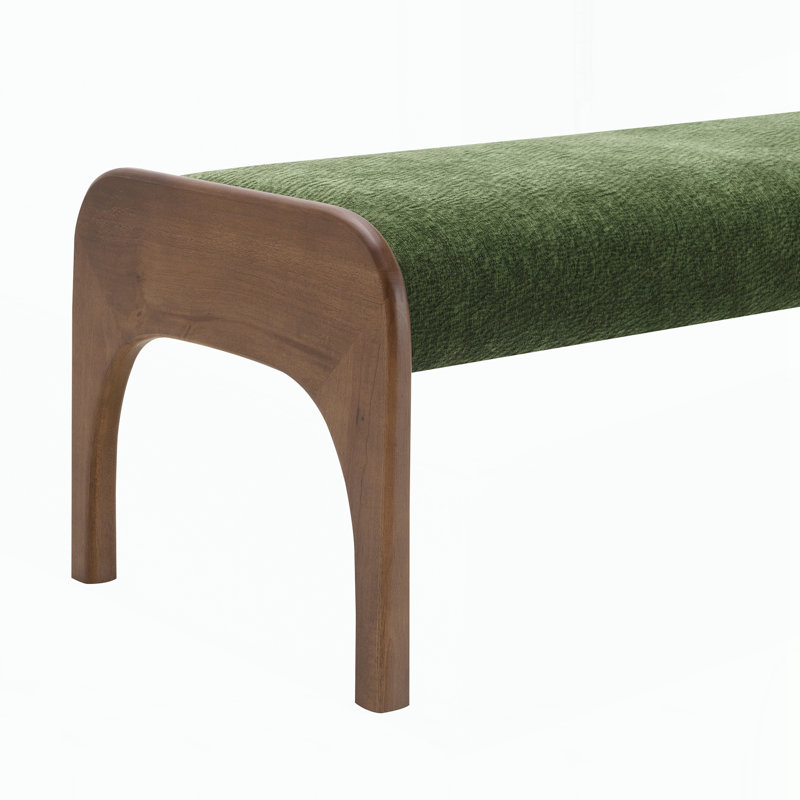 Banc long rembourré 50,25 po, Green, Vert