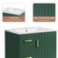 Petite armoire de lavabo de salle de bain avec 2 tiroirs, porte à fermeture en douceur et lavabo encastré: charnières fermées pour économiser de l'espace