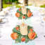 Couronne de 4 petites bougies roses-538015544