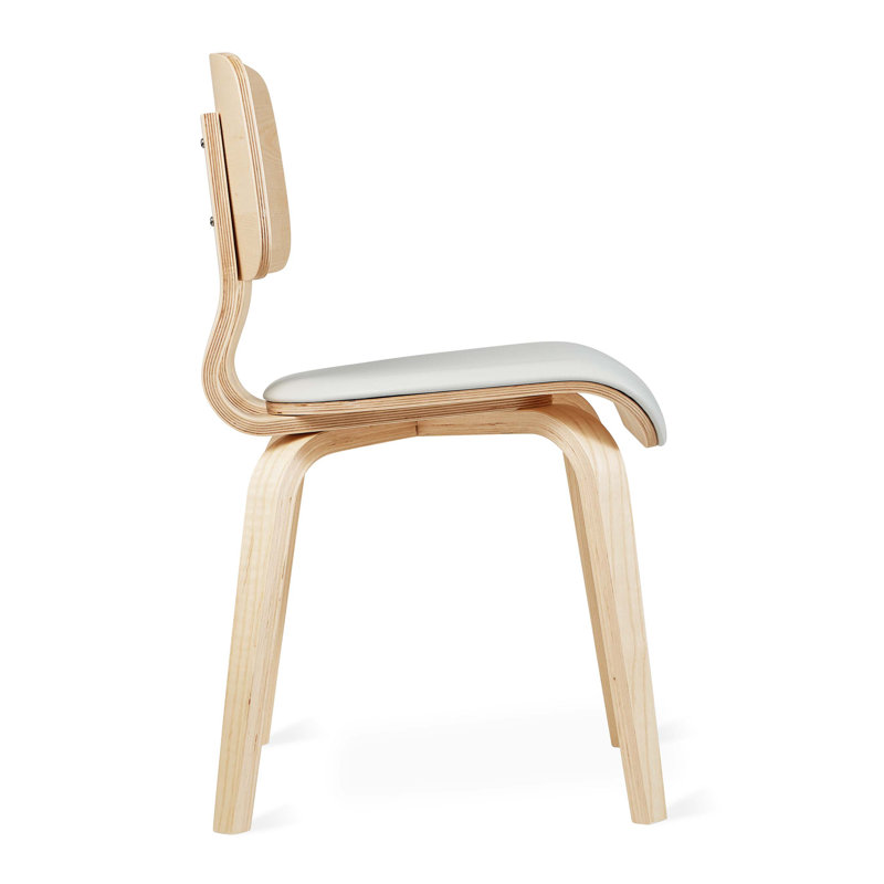 Cardinal Dining Chair, Blonde Ash/Moto White Leather