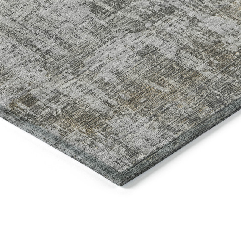 Tapis étain intérieur / extérieur lavable à la machine Claudian ACN1627, Rectangle 1 pi 8 po x 2 pi 6 po