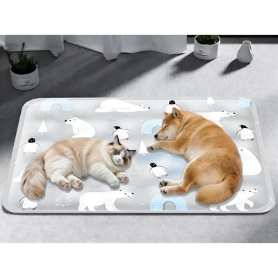 Tapis de refroidissement pour chien 47,2 x 27,6 po 1 pièce Tapis de refroidissement pour chien pliable