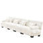 4 Canapé modulaire en chenille blanc: canapé confortable pour un appartement. Revêtement. Conception exquise rembourrée. Rembourrage intérieur. Combinaisons flexibles. Accoudoirs avec soutien supplémentaire. Coussins décoratifs-461504825-461504827