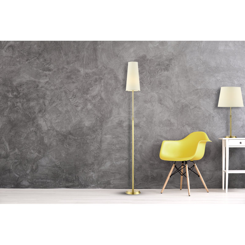 Spady 69'' Traditional Floor Lamp, Satin Brass