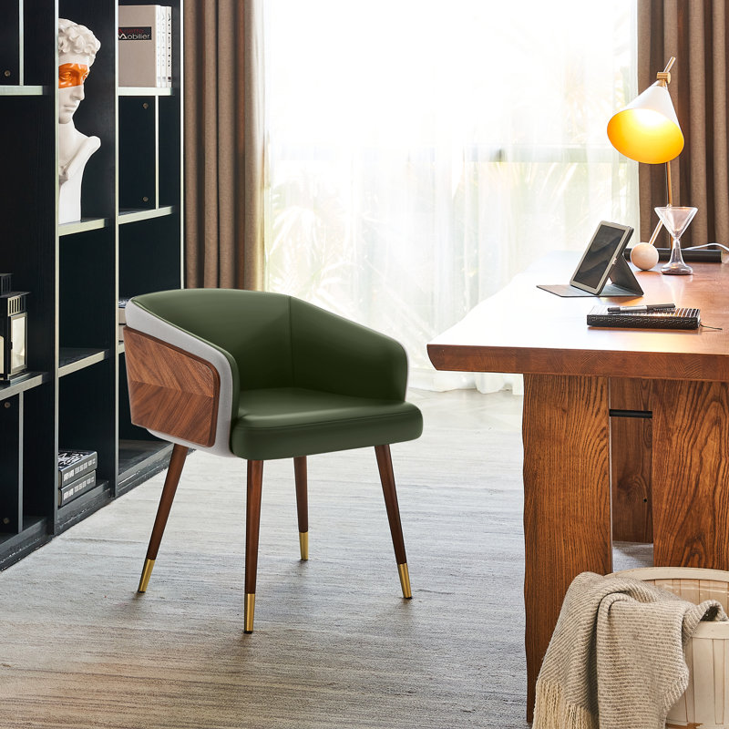 Enrico Fabric Upholstered Dining /Arm Chair, Army Green