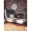 Elicia Velvet Armchair with Footstool