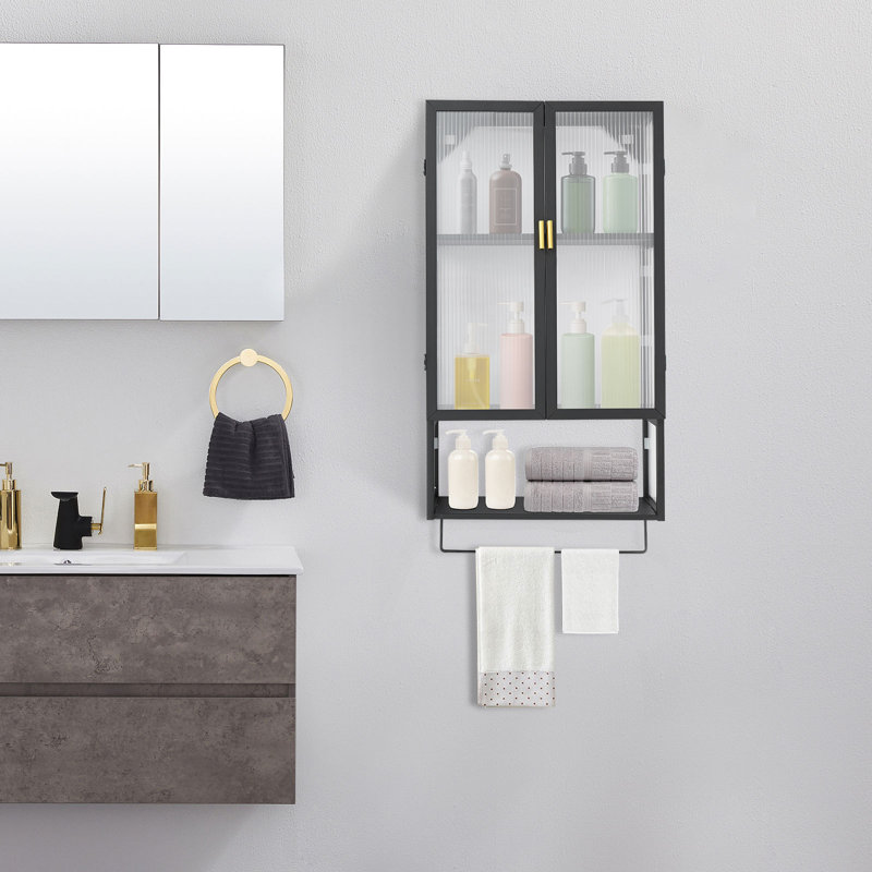 Wall Mounted Storage Cabinet, 27.55" H x 15.74" W x 5.7" D