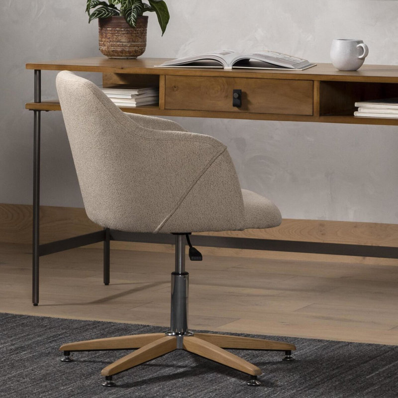 Padraic Polyester Blend Task Chair, Oatmeal