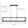 Ferinel 8 - Light Kitchen Island Rectangle Chandelier