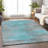 Premium Machine Washable Prisco Teal Rug-2114360013