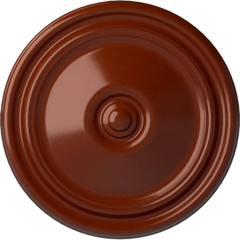 Endurathane Reece Ceiling Medallion, 12"OD x 1 3/4"P (Fits Canopies up to 2 3/8"), Hand-Painted Firebrick Finish, Firebrick
