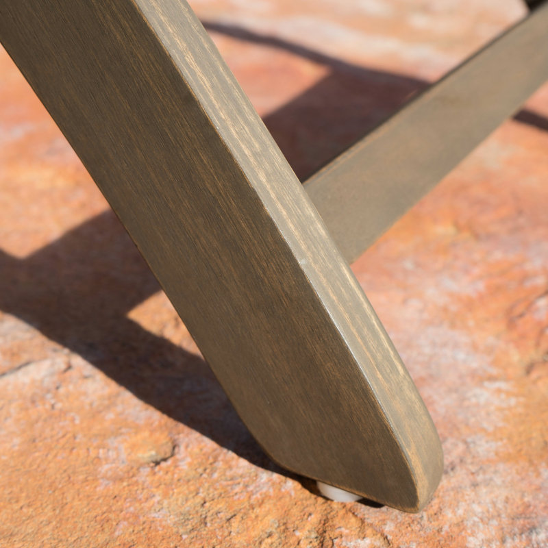 Table pliante en bois 43,5'' - Couleur : Gris pâle - Design pliable pour rangement extérieur