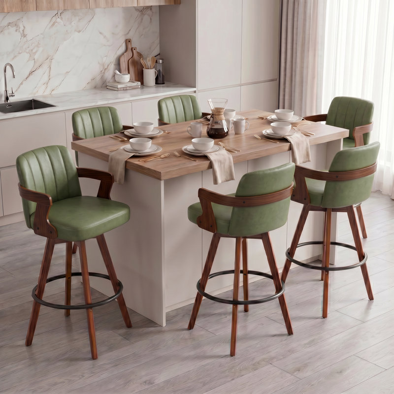 Tabouret de bar pivotant Jarissa, Vert
