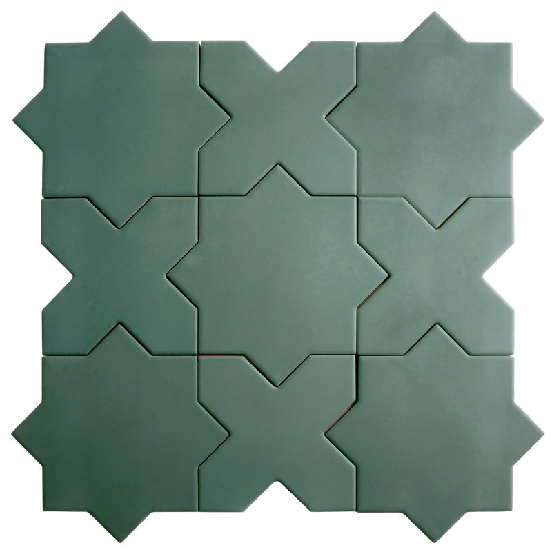 Seville 5 X 5 In. Matte Porcelain Cross Wall And Floor Tile (5.31 Sq Ft/Case) - 34 Pack, Sage Green