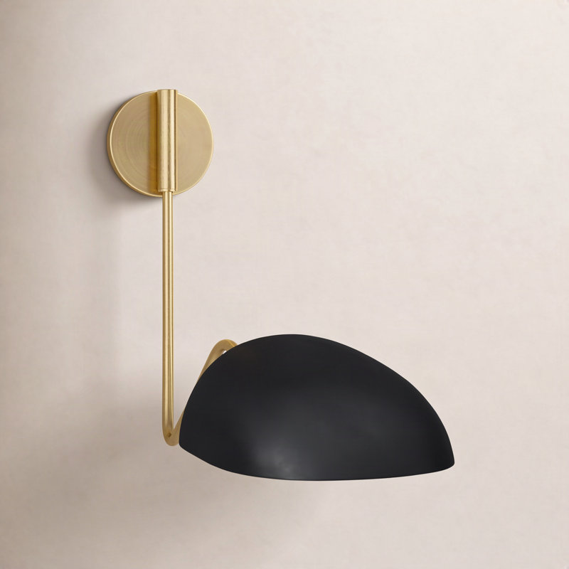 Adarna Swing Arm Sconce, Midnight Black