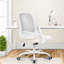 Chaise de bureau ergonomique en filet avec accoudoirs, conception peu encombrante et base en acier-1679359910-1704400275