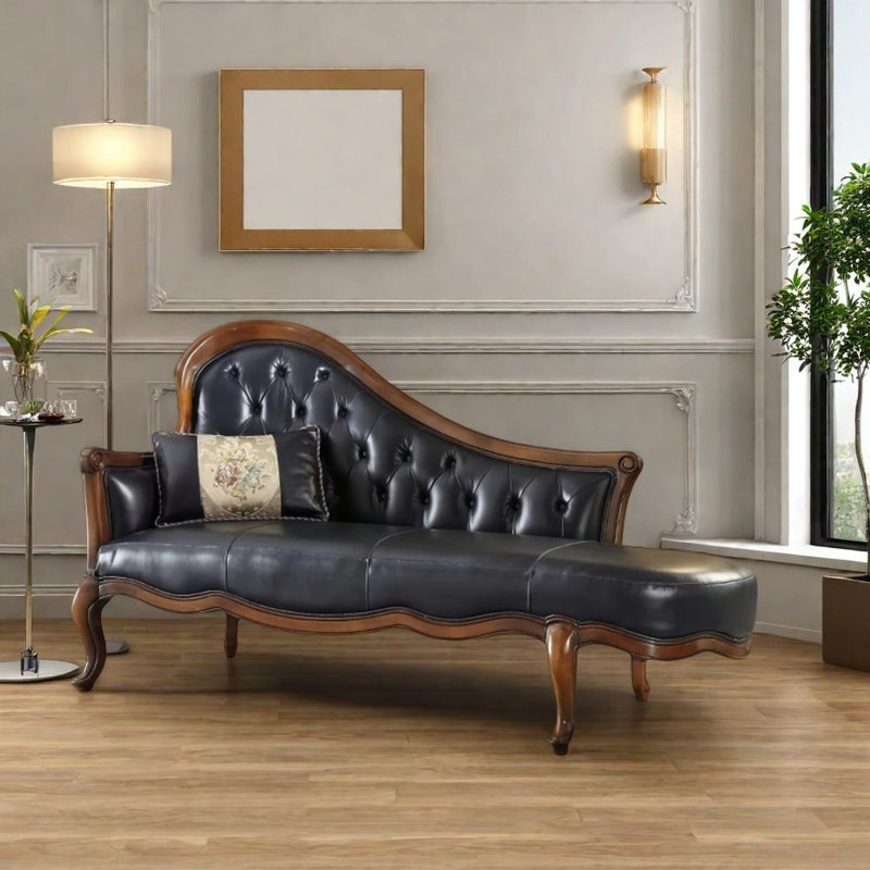 Chaise paresseuse en bois de bouleau, Orienté à gauche (vu de face)