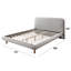 Lit plateforme tapissier gris Mahdia-98269331