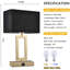 Ensemble de 2 lampes de table pour la chambre à coucher, lampes de table à commande tactile avec 2 ports USB, lampes de chevet à chevet à intensité variable à 3 voies, lampe de salon moderne-2106763886-2106763880