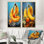 Ensemble de 2 décorations murales Banana Yellow Sunshine