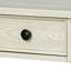 Grande table de chevet en bois avec rangement, crème antique, design d'inspiration rétro