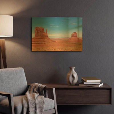Tableau mural en métal doré « Utah - Monument Valley 2 » par AKG, 61 x 41 cm
