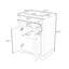 Meuble-lavabo de salle de bain avec lavabo, 2 portes à fermeture en douceur et tiroir basculant-259922210