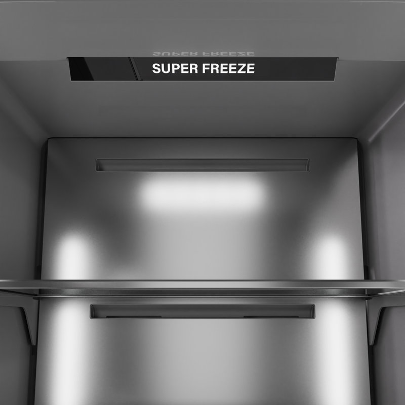 ZLINE 18 in. 8.6 cu. ft. Right Hinge Column Freezer in White Matte with Graphite Gray Interior, Stainless Steel, Left
