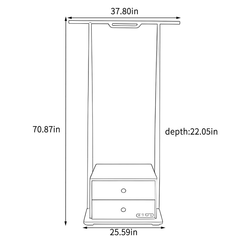 Solid Wood Coat Rack, Burlywood
