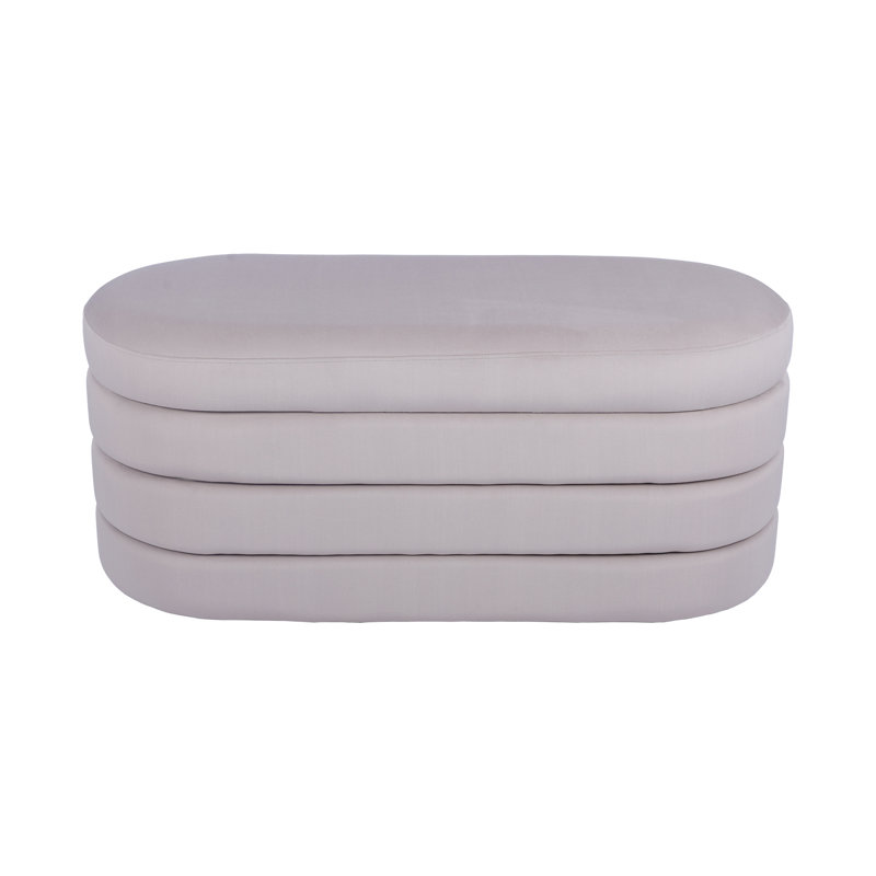 Banc avec rangement en velours