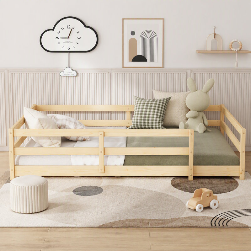 Full Size Floor Bed, Oak