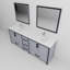 Ensemble de meuble-lavabo double l 84 po x P 22 po Ziva, plateau blanc et robinet chromé Ziva-87293338-113114576